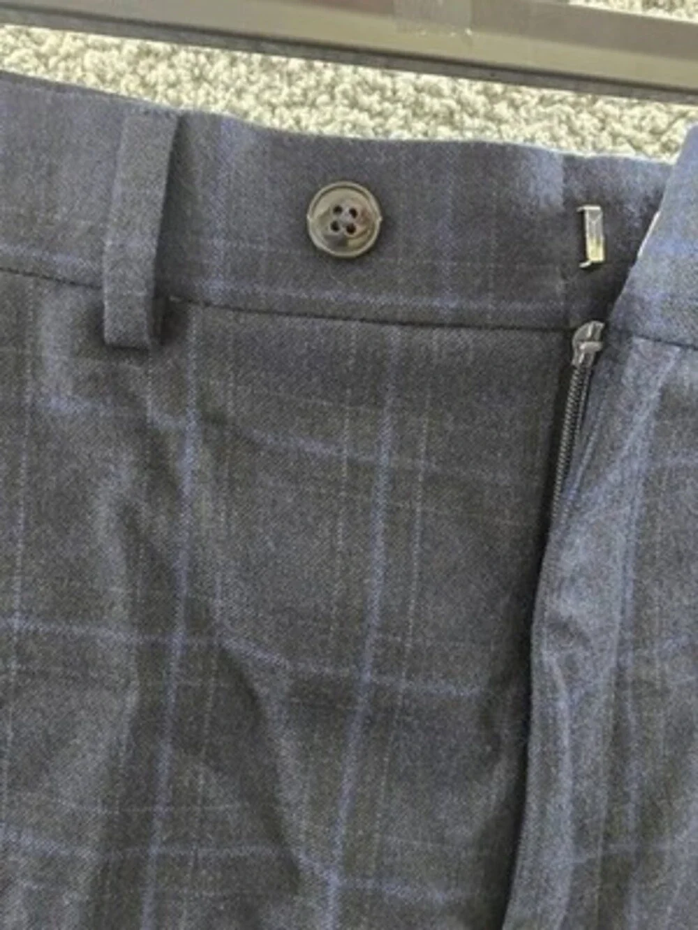 Michael Kors Classic-Fit Wool-Blend Suit Pants Men's 34W x 32L Midnight Plaid